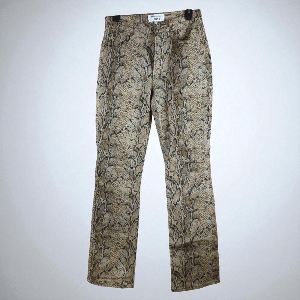 Reformation Peyton Snake High Rise Boot Cut Jeans Women's Size 27 Waist